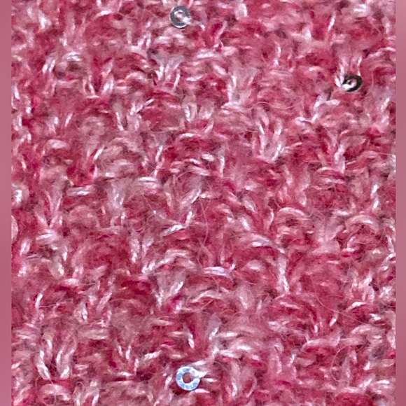 NWT Maje Shiny Finish Knit Pink Cardigan - Sz M - Picture 5 of 10